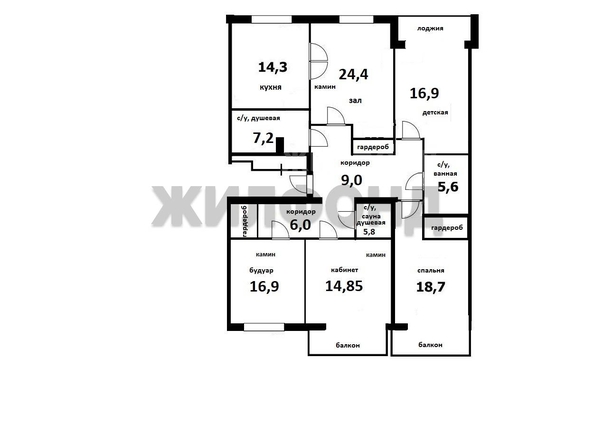 
   Продам 4-комнатную, 143 м², Романова ул, 25

. Фото 21.