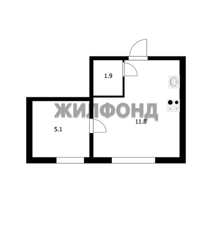 
  Продается 1-комн. квартира, 19 м², Выборная ул, д. 118
. Фото 9.