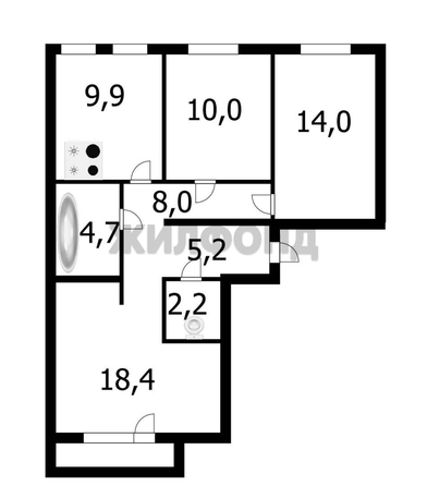 
  Продается 3-комн. квартира, 72.4 м², ЖК Дунаевский, дом 2
. Фото 13.
