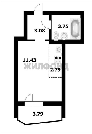 
   Продам студию, 22 м², Закаменский мкр, 22

. Фото 14.