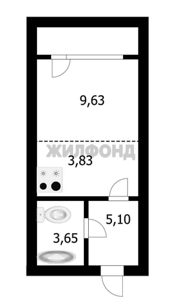 
  Продается студия 26 м², в ЖК Сакура парк, дом 1. Фото 11.