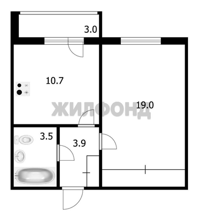 
  Продается 1-комн. квартира, 36.4 м², ЖК Чистая Слобода, дом 82
. Фото 14.