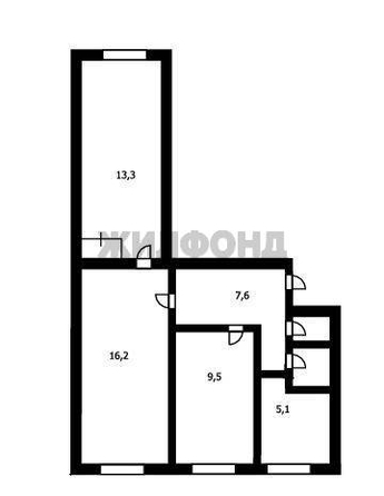 
  Продается 3-комн. квартира, 56.4 м², Челюскинцев ул, д. 18
. Фото 3.