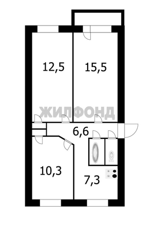 
  Продается 3-комн. квартира, 56.3 м², Энгельса ул, д. 10а
. Фото 2.