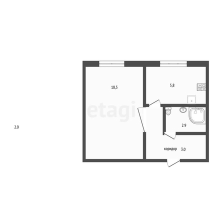
  Продается 1-комн. квартира, 33 м², Академическая ул, д. 25
. Фото 1.
