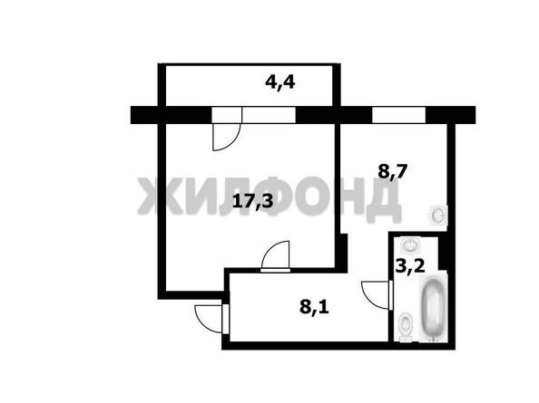 
   Продам 1-комнатную, 37.7 м², В. Высоцкого ул, 38

. Фото 24.