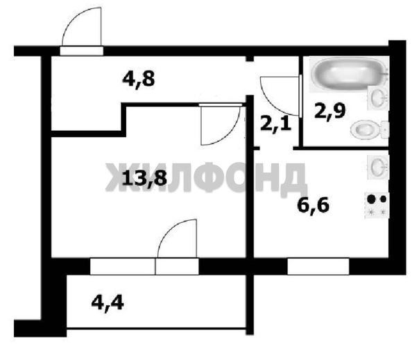 
   Продам 1-комнатную, 30 м², В. Высоцкого ул, 50

. Фото 27.