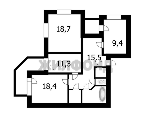 
  Продается 3-комн. квартира, 80.2 м², Вокзальная магистраль ул, д. 8/2
. Фото 1.