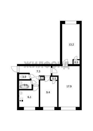 
   Продам 3-комнатную, 58.3 м², Степная ул, 34

. Фото 14.