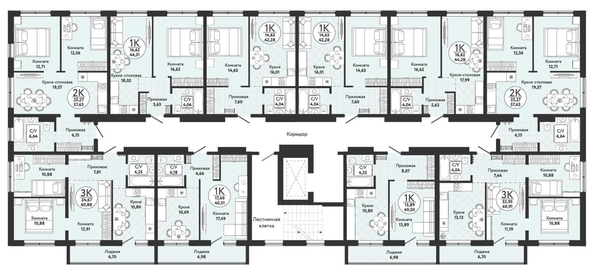 
   Продам 3-комнатную, 60.88 м², Одоевский, дом 4

. Фото 1.