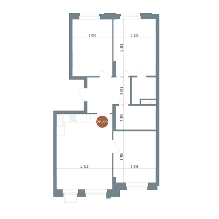 
   Продам 4-комнатную, 78.99 м², 19/56 Кварталы Телецентра, сек 6

. Фото 1.
