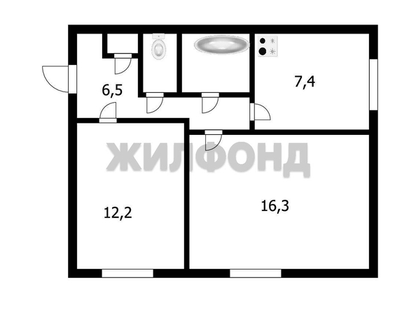 
   Продам 2-комнатную, 46.9 м², Дуси Ковальчук ул, 270

. Фото 13.