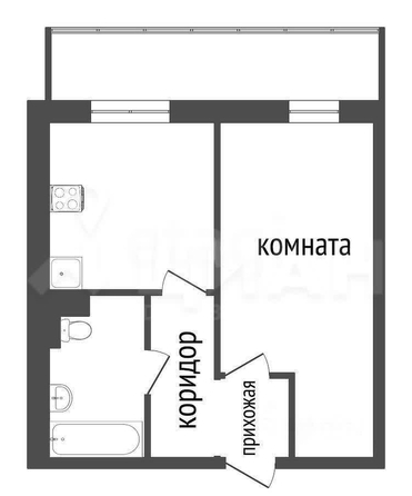 
  Сдам в аренду 1-комнатную квартиру, 33.6 м², Новосибирск

. Фото 12.