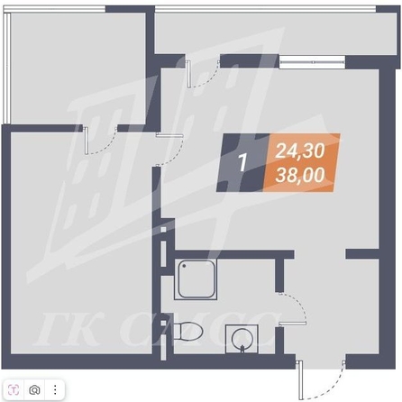 
  Продается 1-комнатный апартамент, 30.7 м², АК Пилигрим
. Фото 4.