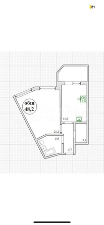 
  Продается 1-комн. квартира, 48.2 м², Галущака ул, д. 11
. Фото 8.