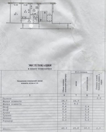 
   Продам 2-комнатную, 42.3 м², Менделеева ул, 2

. Фото 14.