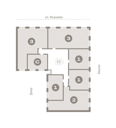 
   Продам студию, 32.57 м², На Декабристов, дом 6-2

. Фото 16.