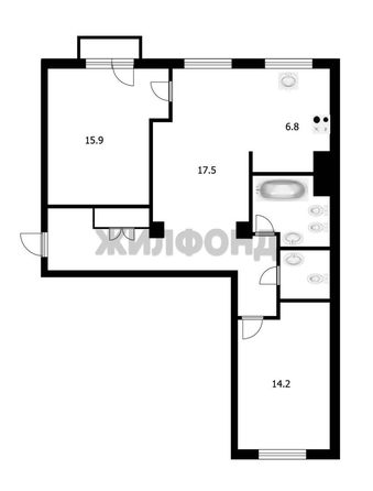 
   Продам 3-комнатную, 76.1 м², Ленина ул, 13

. Фото 3.