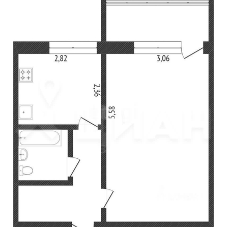 
  Сдается 1-комн. квартира, 32 м², Зорге ул, д. 235
. Фото 13.