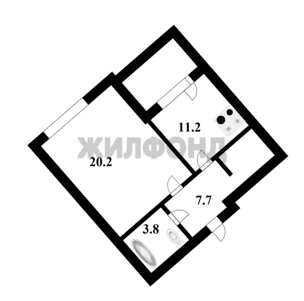 
  Продается 1-комн. квартира, 42.9 м², Краузе ул, д. 21/1
. Фото 23.
