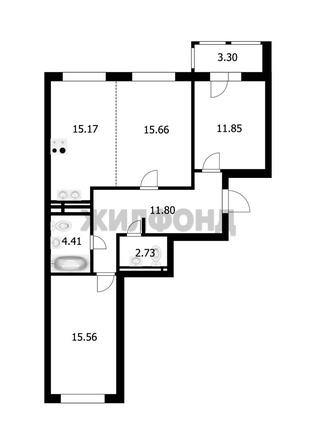 
  Продается 3-комн. квартира, 80.3 м², ЖК Лев Толстой, дом 1
. Фото 10.