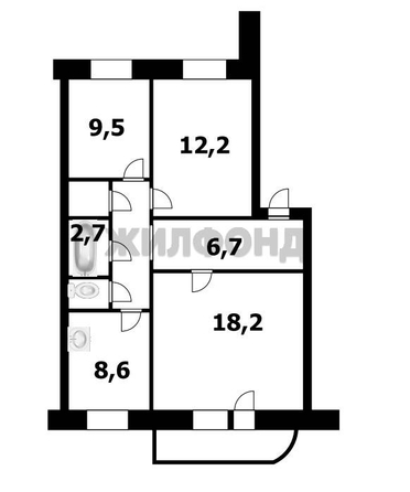 
  Продается 3-комн. квартира, 65.1 м², Плахотного ул, д. 74
. Фото 26.