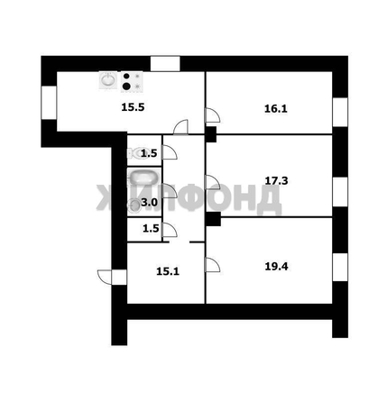 
  Продается 3-комн. квартира, 89.4 м², Дзержинского пр-кт, д. 10
. Фото 20.