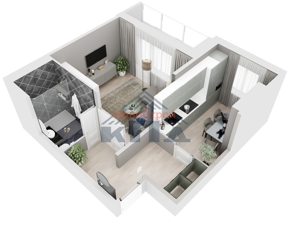 
  Продается 1-комн. квартира, 44 м², ЖК Гранатовый, дом 36/1
. Фото 4.