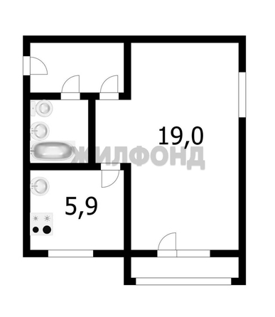 
  Продается 1-комн. квартира, 30.8 м², Промышленная ул, д. 22
. Фото 5.