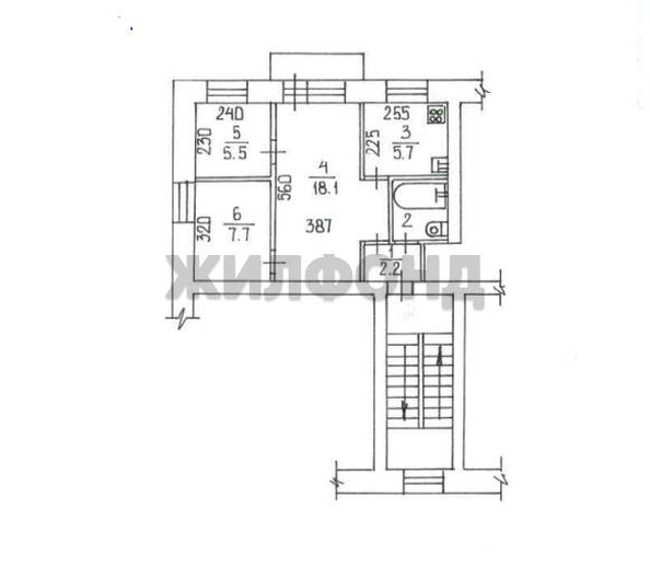 
  Продается 2-комн. квартира, 43.2 м², Римского-Корсакова ул, д. 1
. Фото 2.