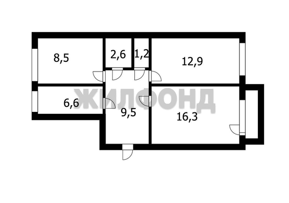 
  Продается 3-комн. квартира, 58.4 м², Потапова ул, д. 2
. Фото 21.