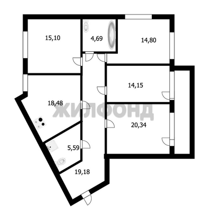 
  Продается 4-комн. квартира 120 м², в ЖК Огни сибири, дом 2. Фото 1.