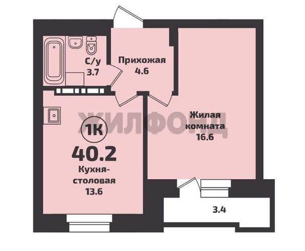 
  Продается 1-комн. квартира, 38 м², Красный пр-кт, д. 331
. Фото 1.