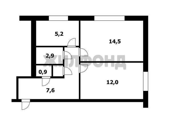 
  Продается 2-комн. квартира, 41.3 м², Советская ул, д. 53
. Фото 2.