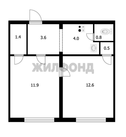 
  Продается 2-комн. квартира, 34.8 м², Планировочная ул, д. 18/2
. Фото 2.