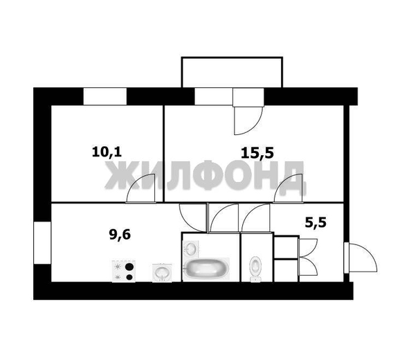 
  Продается 2-комн. квартира, 42.8 м², Немировича-Данченко ул, д. 28/1
. Фото 2.