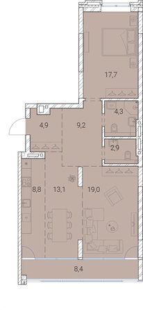 
  Продается 2-комн. квартира, 88.3 м², ЖК Тайм Сквер
. Фото 19.