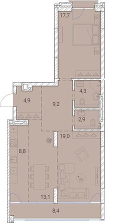 
  Продается 2-комн. квартира, 88.3 м², ЖК Тайм Сквер
. Фото 19.