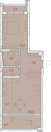 
  Продается 1-комн. квартира, 68.1 м², ЖК Тайм Сквер
. Фото 19.