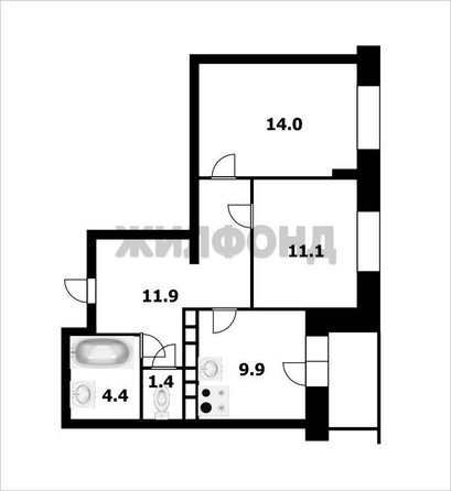 
  Продается 2-комн. квартира, 52.7 м², ЖК Расцветай на Красном, дом 1
. Фото 42.