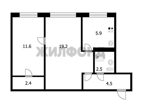 
  Продается 2-комн. квартира, 46.1 м², Индустриальная ул, д. 3
. Фото 17.