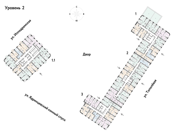 
  Продается 2-комн. квартира, 67.22 м², ЖК Страна.Тополевая, корпус 2
. Фото 1.