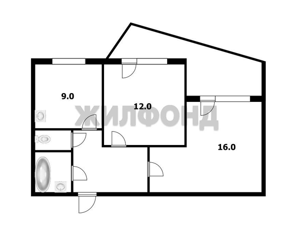 
  Продается 2-комн. квартира, 47.2 м², Русская ул, д. 29
. Фото 8.