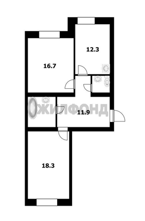 
  Продается 2-комн. квартира, 65.4 м², Широкая ул, д. 125
. Фото 4.