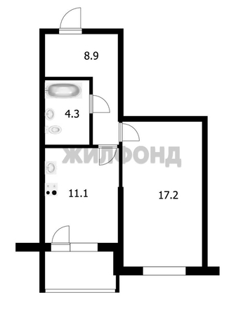 
  Продается 1-комн. квартира, 41.3 м², ЖК Аквамарин, дом 3
. Фото 29.