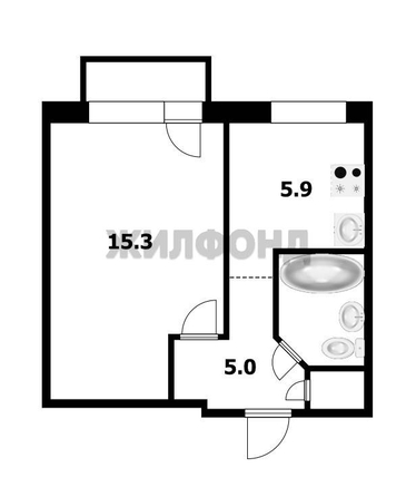 
  Продается 1-комн. квартира, 29.4 м², 25 лет Октября ул, д. 20/1
. Фото 12.