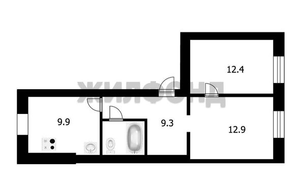 
  Продается 2-комн. квартира, 48.4 м², Сибиряков-Гвардейцев ул, д. 30
. Фото 13.