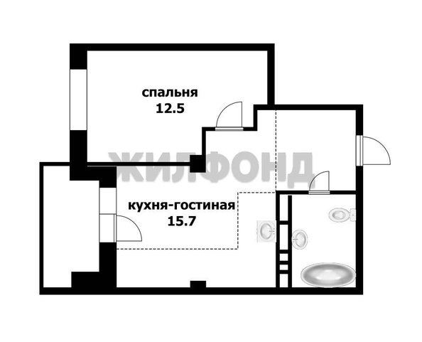 
  Продается 2-комн. квартира, 37 м², ЖК Аквамарин, дом 3
. Фото 38.