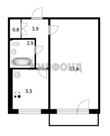 
  Продается 1-комн. квартира, 30.5 м², Киевская ул, д. 23
. Фото 7.