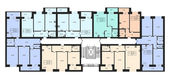 
  Продается 3-комн. квартира, 61.95 м², ЖК Квартал на Большой, дом 1
. Фото 1.